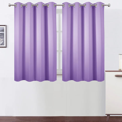 LEMOMO Blackout Curtains 52x84" Black, 2 Panels