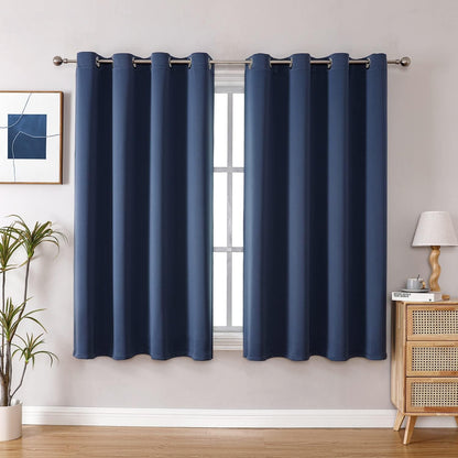ChrisDowa Blackout Curtains 42x63" Grey, 2 Panels