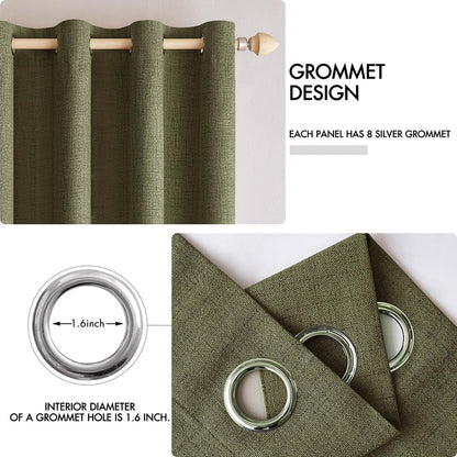 MIULEE Blackout Curtains 52x84" Beige, 2 Panels