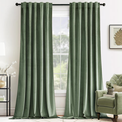 MIULEE Velvet Curtains 108 inches Long 2 Panels