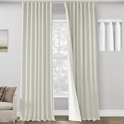 Boho Blackout Curtains Cream 70x90, 2 Panels