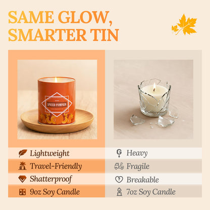 Fall Candles – 36oz (4×9oz) Soy Candles