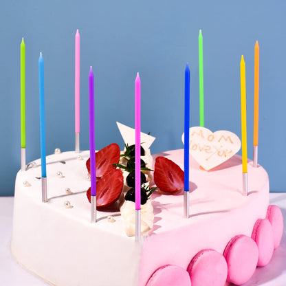 PHD CAKE Gold Long Thin Metallic Birthday Candles