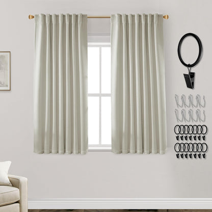 Boho Blackout Curtains Cream 70x90, 2 Panels