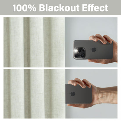 Urban Lotus Blackout Curtains 52x84" Beige, 2 Panels