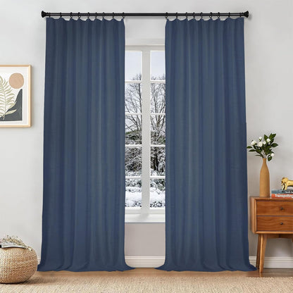 Linen Curtains – Snow White, 84" (2 Panels)
