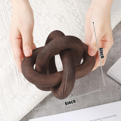 Yalikop Wood Knot Decor, White