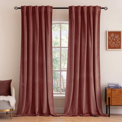 MIULEE Velvet Curtains 108 inches Long 2 Panels