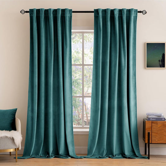 MIULEE Velvet Curtains 108 inches Long 2 Panels