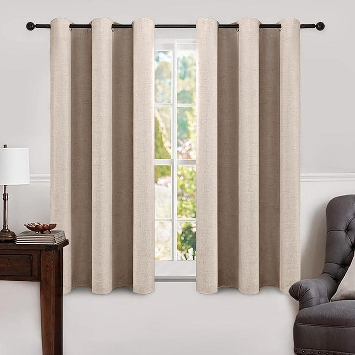 MIULEE Blackout Curtains 52x72, 2 Panels