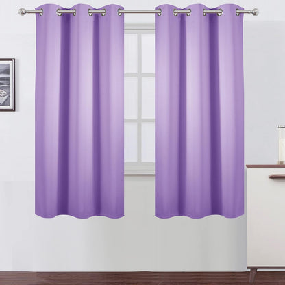 LEMOMO Blackout Curtains 52x84" Black, 2 Panels
