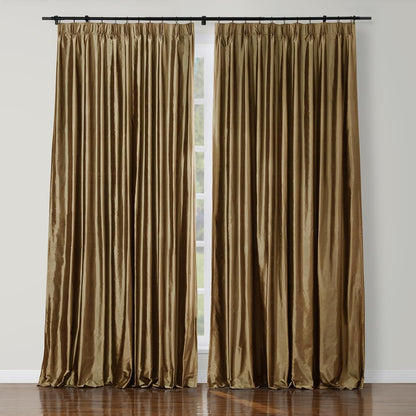 Silk Pinch Pleat Curtain – Sand, 52"x90"