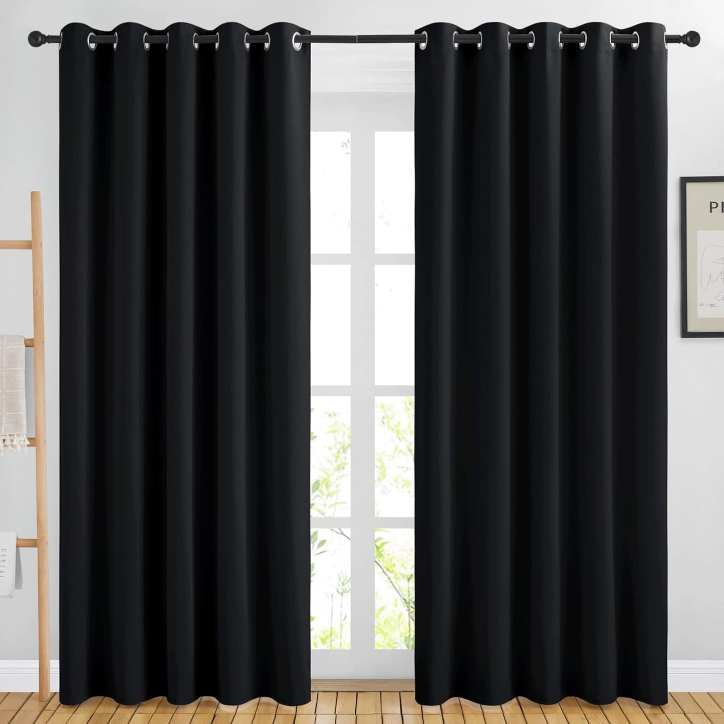 NICETOWN Gray Blackout Curtains for Bedroom