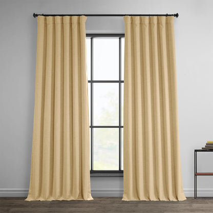 HPD Faux Linen Curtain 100x96" Birch, 1 Panel