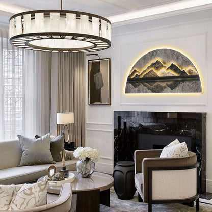 Homary LED Mountain Wall Art 49.2"