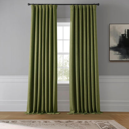 HPD Faux Linen Curtain 100x96" Birch, 1 Panel
