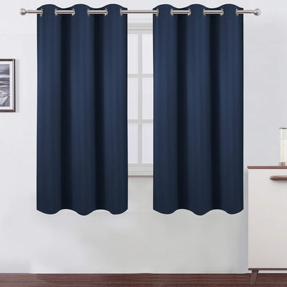 LEMOMO Blackout Curtains 52x84" Black, 2 Panels