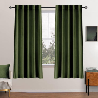 MIULEE Velvet Curtains 108 inches Long 2 Panels