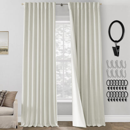 Boho Blackout Curtains Cream 70x90, 2 Panels