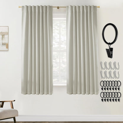 Boho Blackout Curtains Cream 70x90, 2 Panels