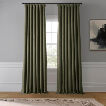 HPD Faux Linen Curtain 100x96" Birch, 1 Panel