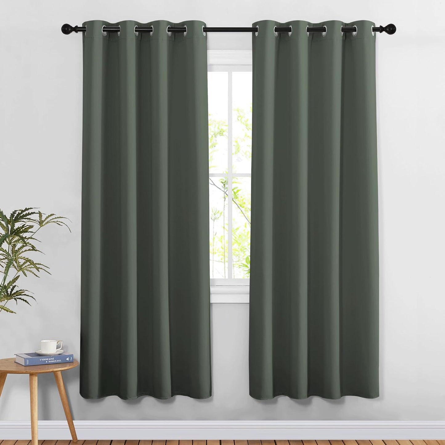 NICETOWN Gray Blackout Curtains for Bedroom