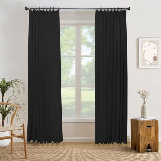 Pinch Pleat Curtain Natural LinenRoom  Curtain