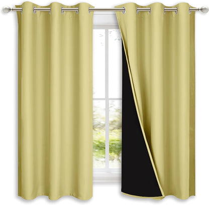 NICETOWN Grey Blackout Curtains 70x108, Set of 2