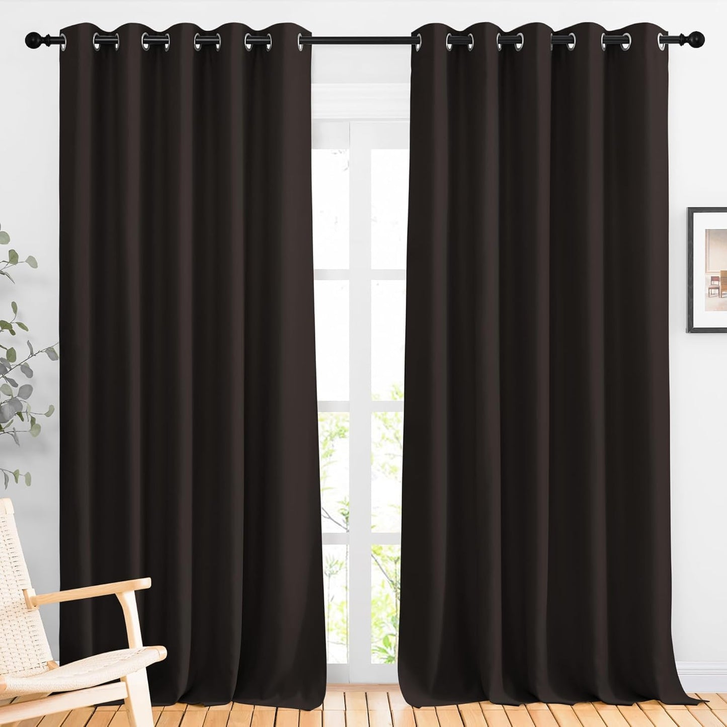NICETOWN Gray Blackout Curtains for Bedroom