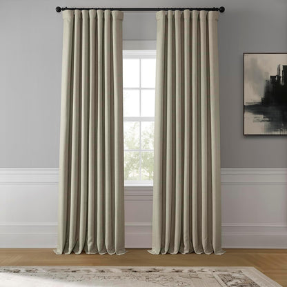 HPD Faux Linen Curtain 100x96" Birch, 1 Panel