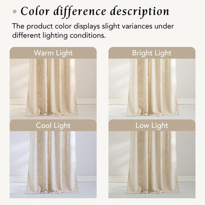 NICETOWN Linen Curtains 52x108" 2 Panels