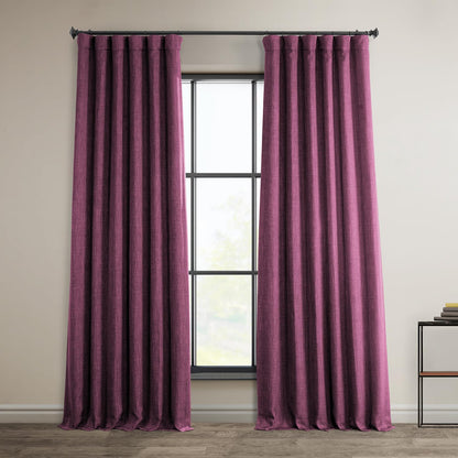 HPD Faux Linen Curtain 100x96" Birch, 1 Panel