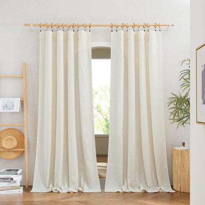 NICETOWN Linen Curtains 52x108" 2 Panels