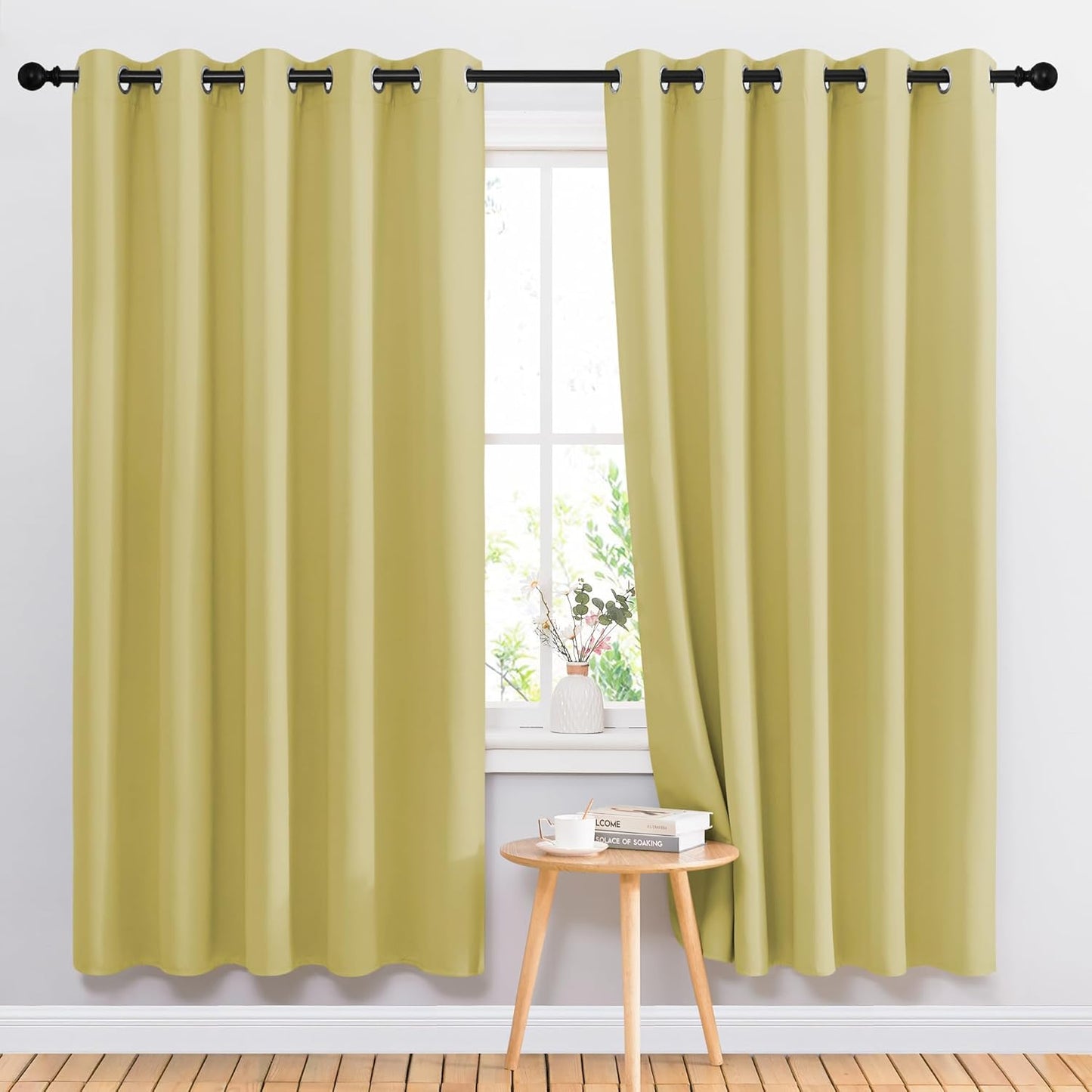 NICETOWN Gray Blackout Curtains for Bedroom