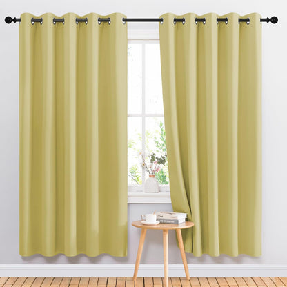 NICETOWN Gray Blackout Curtains for Bedroom