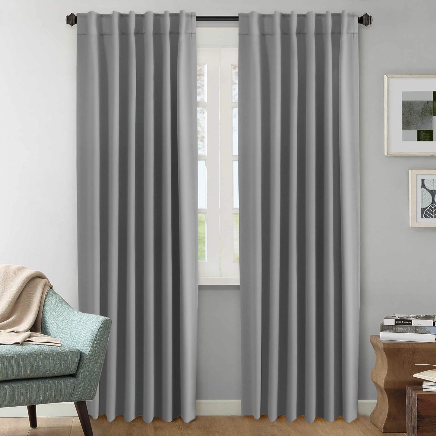 H.VERSAILTEX Blackout Curtains 52x84, 2 Panels