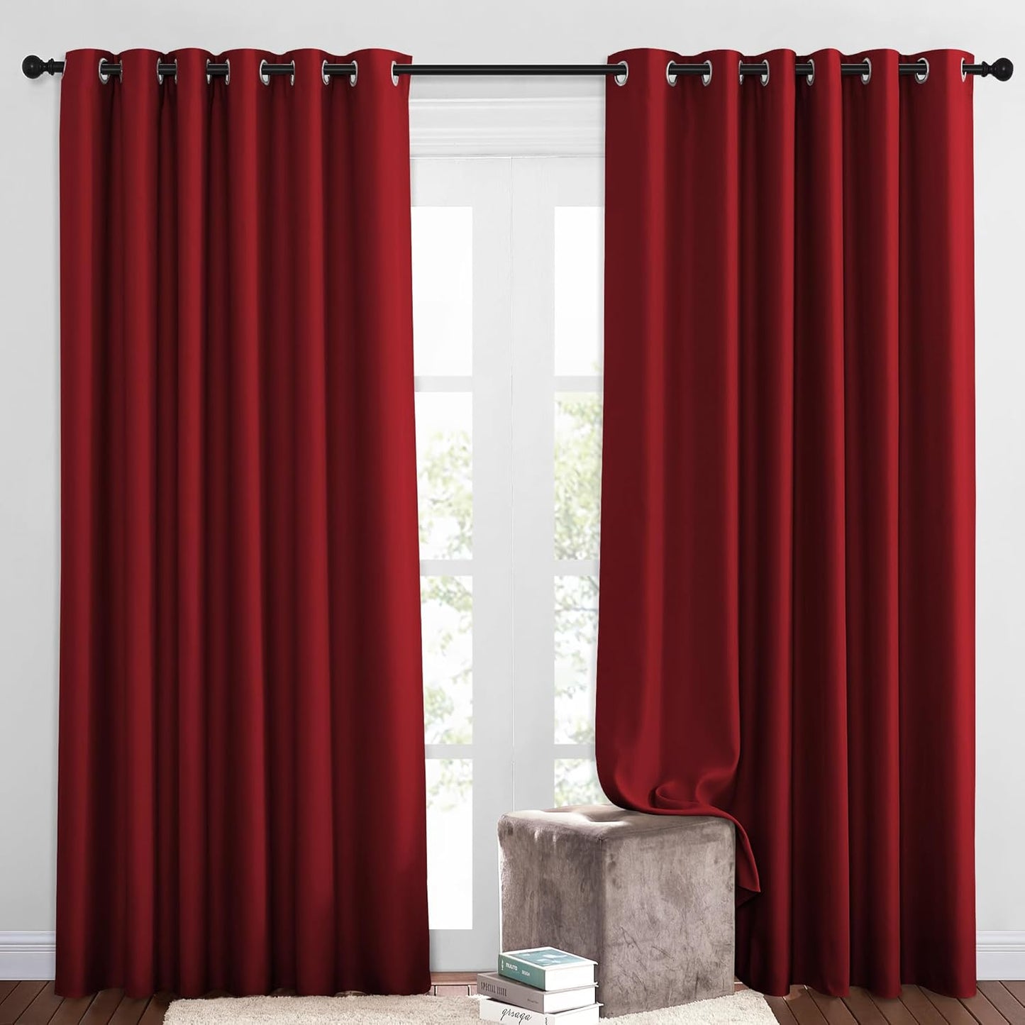 NICETOWN Gray Blackout Curtains for Bedroom