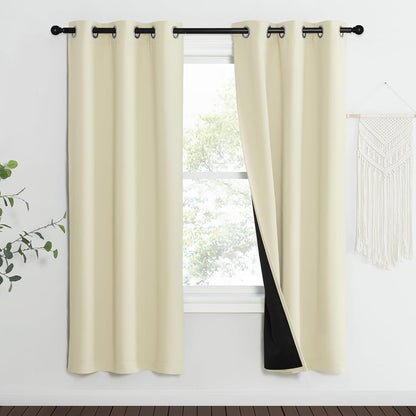 NICETOWN Grey Blackout Curtains 70x108, Set of 2