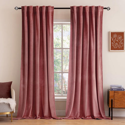 MIULEE Velvet Curtains 108 inches Long 2 Panels