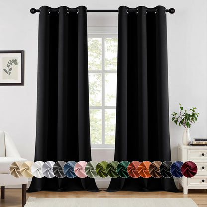 Blackout Curtains – Sage Green, 40"x63", 2 Panels