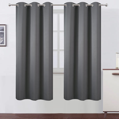 LEMOMO Blackout Curtains 52x84" Black, 2 Panels
