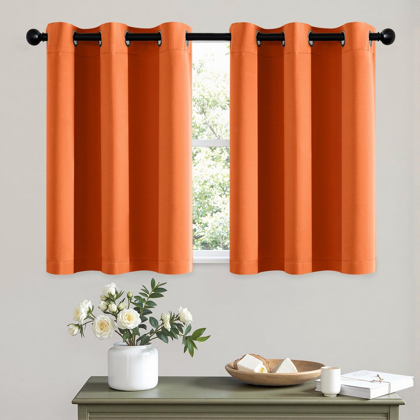 Blackout Curtains – Sage Green, 40"x63", 2 Panels