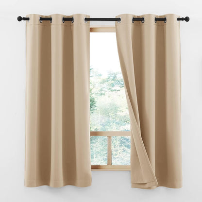 NICETOWN Grey Blackout Curtains 70x108, Set of 2