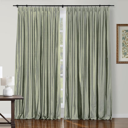 Silk Pinch Pleat Curtain – Sand, 52"x90"