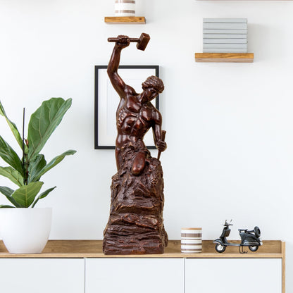 Bronze Self-Made Man Statue 18.5"