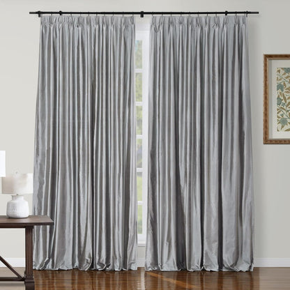 Silk Pinch Pleat Curtain – Sand, 52"x90"