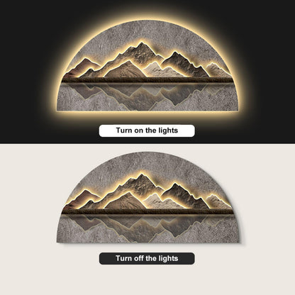Homary LED Mountain Wall Art 49.2"
