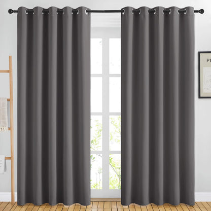 NICETOWN Gray Blackout Curtains for Bedroom