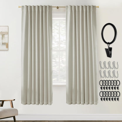Boho Blackout Curtains Cream 70x90, 2 Panels