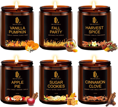 4-Pack Fall Scented Soy Candles